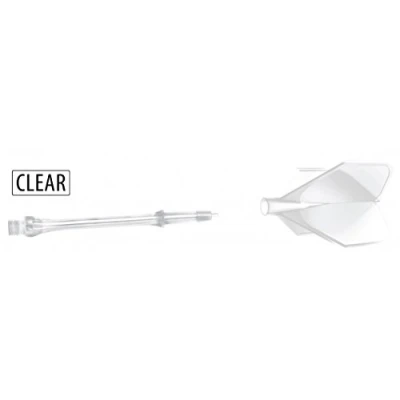 Image of Harrows CLIC System Dart Flights and Stems (Clear, Midi)