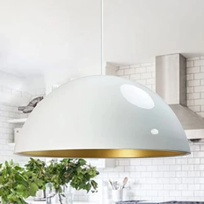 Image of bamyum Pendant Light Dining Table Ø50 cm White Decorative Living Room Lamp E27 Metal Kitchen Hanging Bedroom Lamps