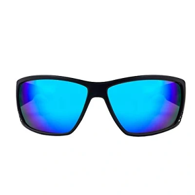 Image of Fortis Vistas Polarised Fishing Sunglasses UV400 Protection Grey Lens with Blue Xblok (VA003)
