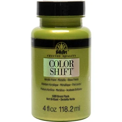 Image of Plaid Folkart Colour Shift Acrylic Paint, Green, 4oz/118.2ml