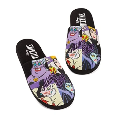 Image of Disney Villains Slippers For Women Ladies Adults Maleficent Ursula Evil Queen House Shoes Merchandise Gifts Her Foam Slip On 3 4 UK