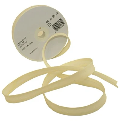 Image of Inastri 14/ 4/ 4 mm Cotton Bias Binding, White (Cream) 58