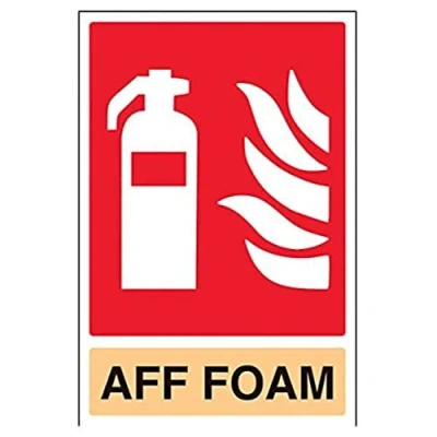 Image of V Safety Aff Foam Fire Extinguisher Sign 200mm x 300mm Self Adhesive Vinyl