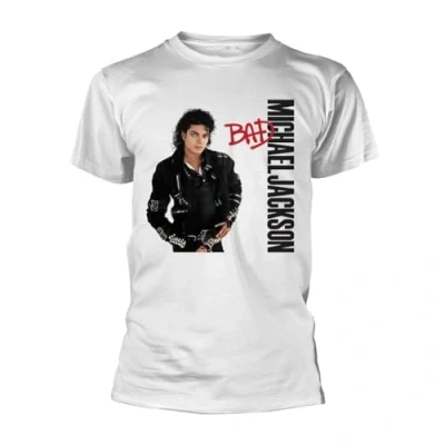 Image of Michael Jackson Bad White T shirt Black X Large