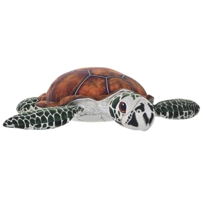 Image of Wild Republic Naturekins Green Sea Turtle, Stuffed Animal, 12 Inches, Plush Toy, Fill is Natural Rubber