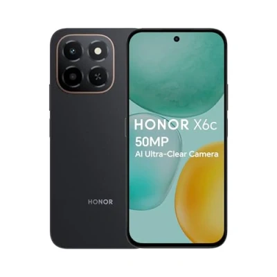 Image of HONOR X6c,Unlocked Mobile Phones, 6.61 Inch 120Hz Eye Comfort Display,6+128GB,5300 mAh Long lasting Battery,50 MP AI Ultra Clear Camera,Extreme Drop&amp;Water Resistance,Android 15,Midnight Black