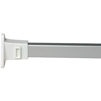 Image of Croydex AD113040 Shower Curtain Rail, Silver, One Size