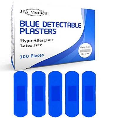 Image of JFA Blue Medium Strip Plasters 19x72mm 100 per Pack