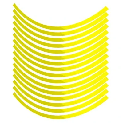 Image of Wheel Stickers,PVC Reflective Pinstripe Protection Tape Sticker Universal Decoration Film for 16 19 inch Car, Bike, and Mortorcycle Wheels (Fluorescent yellow)