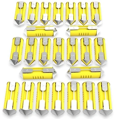Image of AUPROTEC Torpedo Fuses Continental Ceramic Type Fuse: 5 amp yellow, 25 pcs