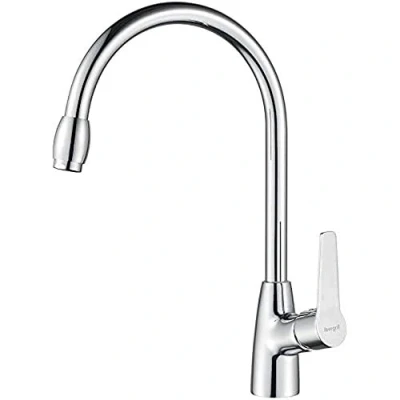 Image of Ibergrif Arial, Kitchen Tap, Sink Mixer with 360 Swiveling Spout, Chrome