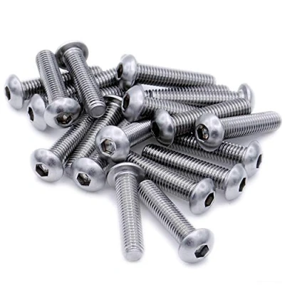 Image of M3 (3mm x 3mm) Hex Socket Button Machine Screw (Bolt) Stainless Steel (A2) (Pack of 20)