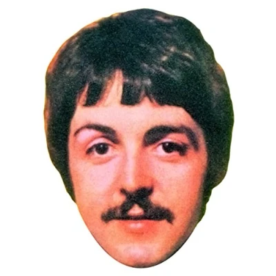 Image of FoxyPrinting PAUL MCCARTNEY JB Music Star Fancy Dress Cardboard Celebrity Party Face Mask
