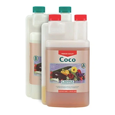 Image of CANNA COCO Coir A+B 1, 5, 10L VEG &amp; FLOWER PLANT FOOD BASE NUTRIENTS HYDROPONICS (1 Litre)