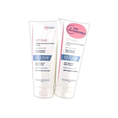Image of Ducray Ictyane Emollient Nutritive Cream Face and Body 2 x 200ml