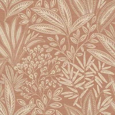 Image of CROWN Sahara Leaf Clay Wallpaper M1783