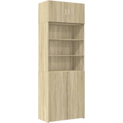 Image of Storage Cabinet Sonoma Oak 80x42.5x225 cm Engineered Wood vidaXL