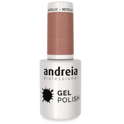 Image of Andreia Semi Permanent Nail Gel Polish for UV/LED Lamp Intense Shine and 4 weeks Lasting French Manicure Varnish Colour 273 Pearl Metallic Nude Soft Shades 10.5 ml