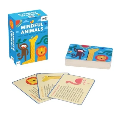 Image of Petit Collage PTC630 Mindful Animals Activity Cards, Multicoloured, A6