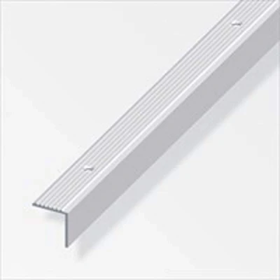 Image of 5x ProSolve Silver Aluminium Stair Profile 41 X 23mm 1m