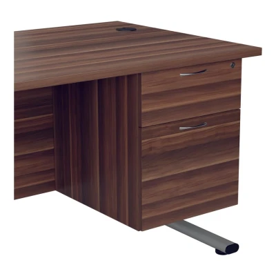 Image of Jemini 655 Fixed Pedestal 2 Drawer Dark Walnut KF74412