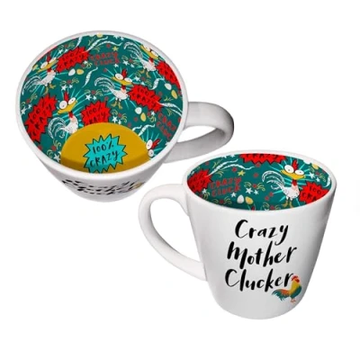 Image of WPL Gifts Inside Out Crazy Mother Clucker Mug with Gift Box, (ISO185)