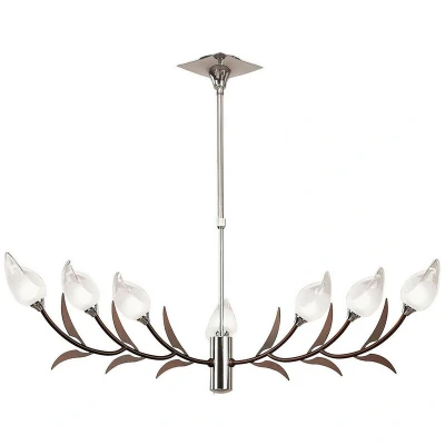 Image of Holland Telescopic Pendant 9 Light G9, Polished Chrome/Wenge