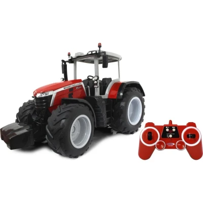 Image of JAMARA 405301 Massey Ferguson 8S.285 1:16 2.4 GHz RC Tractor, Engine Sound (Can Be Turned Off), Reverse Warning Sound, Shut Off Function, 2 Wheel Drive, Rubber Tyres, Bright LED, Indicator, Demo
