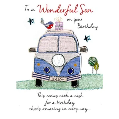 Image of Wonderful Son Birthday Greeting Card Second Nature Just To Say Cards