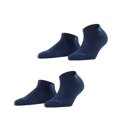 Image of 2 Pair Marine Everyday Cotton Trainer Socks Ladies 3.5 7 Burlington