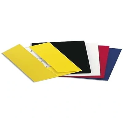 Image of Exacompta Ref 635011E Chromolux Glossy Presentation 2 Flap Folders Suitable for Storing A4 Documents, 250gsm, Business Card Holder Black (Pack of 20)