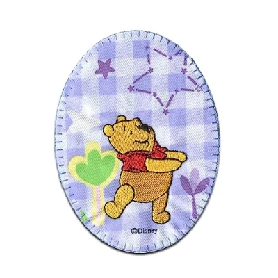 Image of Comercial Mercera Disney © Winnie The Pooh Stern Iron On Patches Adhesive Emblem Stickers Appliques, Size: 4.21 x 3.15 Inches