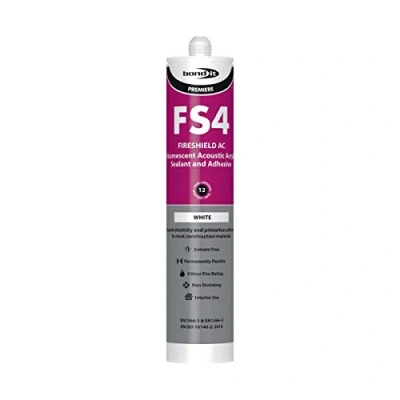 Image of Bond IT FS4 Fireshield Fire Seal Heat Intumescent Sealant Proof 4 hrs White (1)