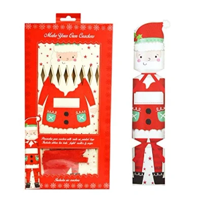 Image of Make Your Own Christmas Crackers 6pcs DIY Kit Children Kids Xmas Santa Empty Party Games