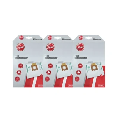 Image of Hoover H81 Vacuum Cleaner Bags, Original, Microfiber, Anti Odour, Extra Filtering, Compatible with Space Explorer, 4 Pcs *3 packs.