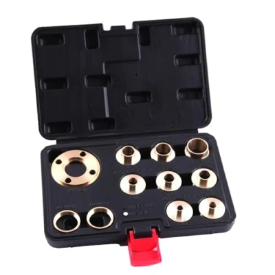 Image of 11pcs Brass Router Guide Bush Bushing Set Imperial Size High Precision Template Lock with Nut Adapter Accessory