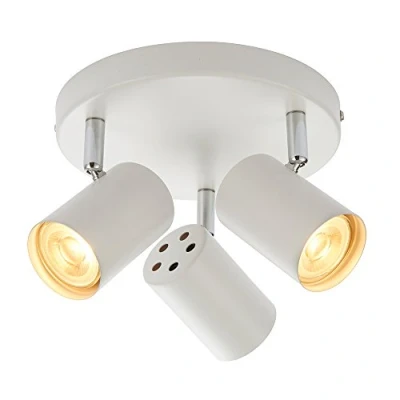 Image of Saxby Arezzo 7W Triple Round Matt White Decorative Commercial Domestic Adjustable Spotlight