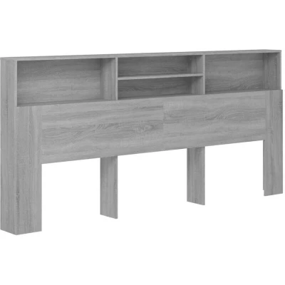 Image of vidaXL Headboard Cabinet Grey Sonoma 220x19x103.5 cm