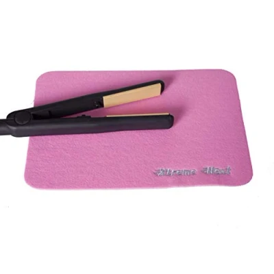 Image of Extreme Heat Protection Safety Flat Mat for GHD Hair Straighteners and Tongs etc (Pink)