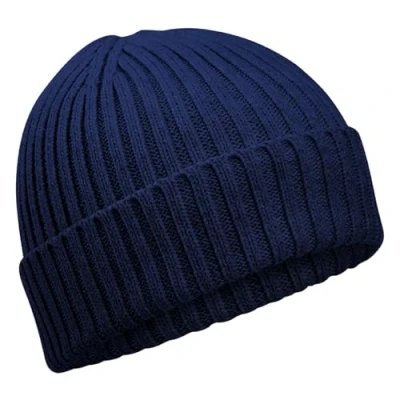 Image of Beechfield Organic Cotton Kids Beanie Oxford Navy One Size