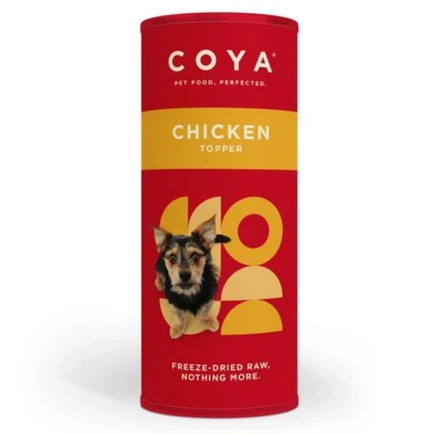 Image of COYA Freeze Dried Raw Dog Food Topper, Chicken (50g) Hypoallergenic &amp; Grain Free, Made With 97.5% Meat Plus Vitamins Minerals In A Solution, Without The Chore