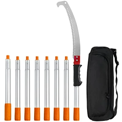 Image of VEVOR Manual Pole Saw,4.6 9.8 ft Extendable Tree Pruner, Sharp Steel Blade for High Branches Trimming, Branch Trimmer with Lightweight Aluminum Alloy Handle, Pruning Palms and Shrubs