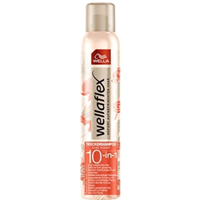 Image of Wella Flex 10 in 1 Dry Shampoo Spray Sweet Sins with Natural Tapioca Starch for Refreshed Hair and Volume Colour UV Protection Gentle on Scalp 180 ml