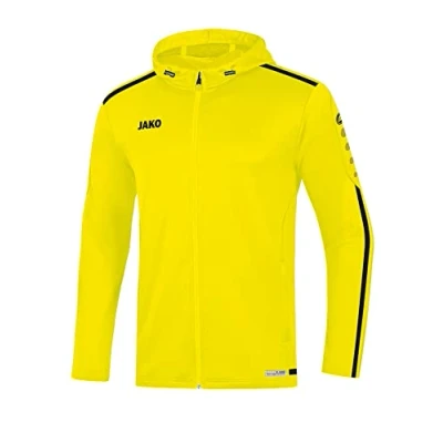 Image of JAKO jacket, Men&#039;s Striker 2.0 Hooded, Yellow (neongelb/Schwarz), XS UK (S EU)