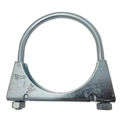 Image of 79mm Universal U Bolt Exhaust Clamps Heavy Duty Clamp &amp; Nuts (Pack of 2)