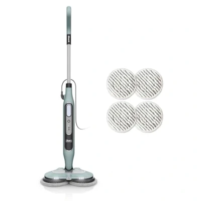 Image of Shark Steam Mop, Automatic and Scrub Mop with Blaster &amp; 6 Dirt Grip Pads, 3 Settings, Stain Removal, For all Sealed Hard Floors, 8m Cord, Sage Green, S8201UKCP