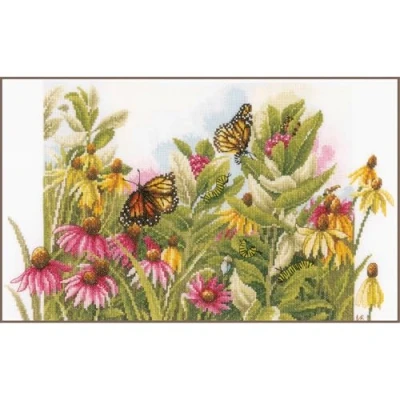 Image of Lanarte Cross Stitch kit, Cotton, Multicoloured, 44 x 28 cm / 17,6&quot; 11,2&quot;