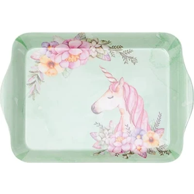 Image of St Helens Home &amp; Garden Melamine Serving Tray (Unicorn)
