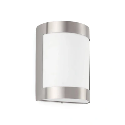 Image of Cela 1 Light Outdoor Wall Matt Nickel IP54, E27