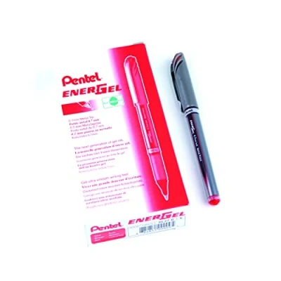 Image of Pentel Energel Plus Roller Ball Pen (Medium) Red (Pack of 12 pens)